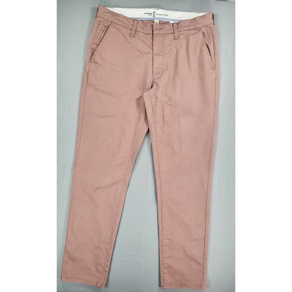 Mutual Weave Men's The Standard Chino Pants Slim Taper 34x32 Dusty Pink Clay